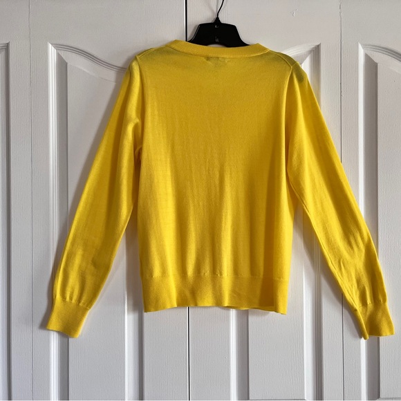 NWOT J.Crew yellow button front cardigan sweater L - Picture 2 of 7